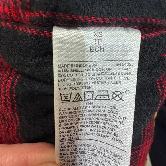 Old Navy Flannel Lined Canvas Barn Chore Jacket Workwear Coat Tan Corduroy Sz XS - Picture 8 of 8